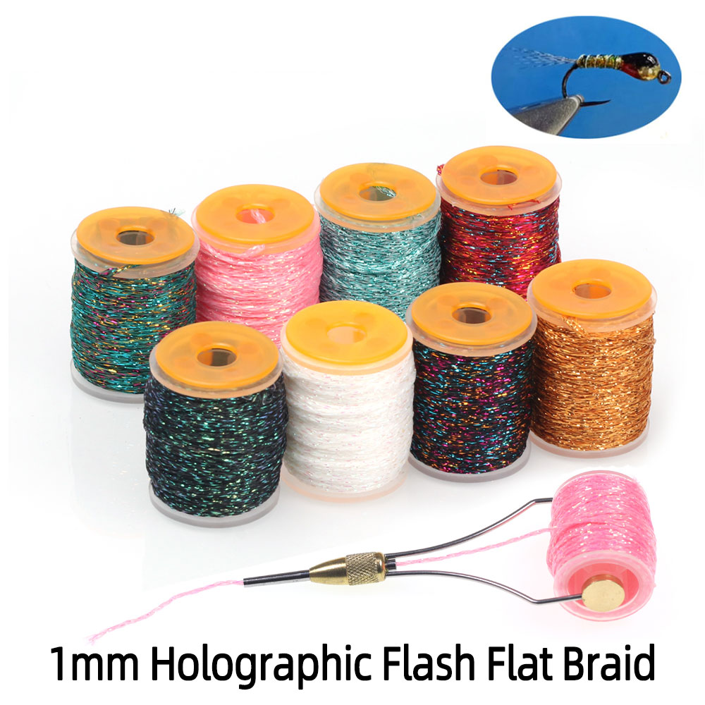 Fishing Equipment Bundle - 10m/Spool 1mm Holographic Flash Flat Braid