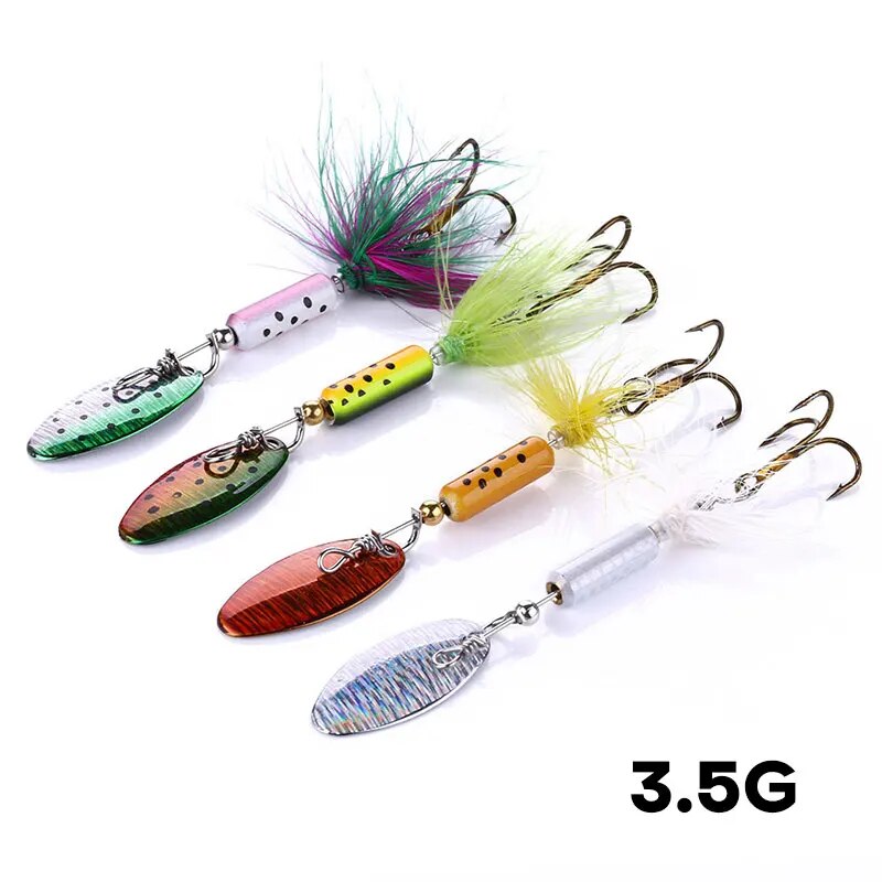 Bass Fishing Lure - Metal VIB Lures 1PCS 3.5g Feather