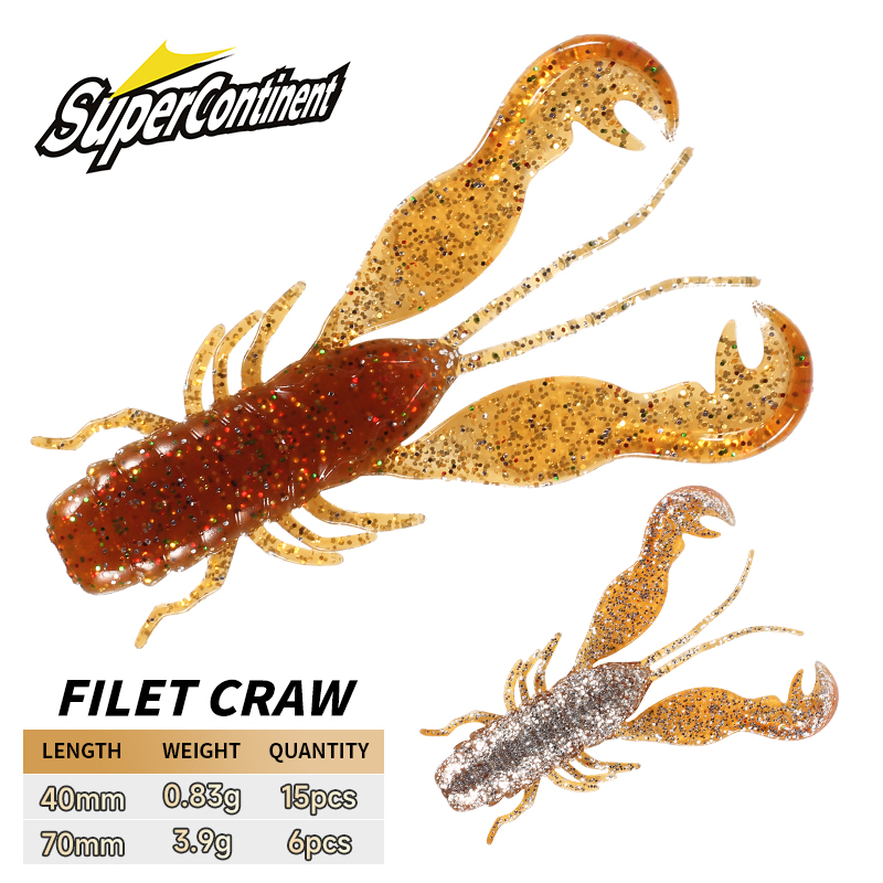 Fishing Equipment Deals - 2023 Supercontinent Filet Craw Bait perch