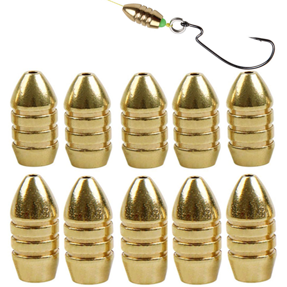 10Pcs Brass Fishing Weight Cop - Bass Fishing Lure review and price
