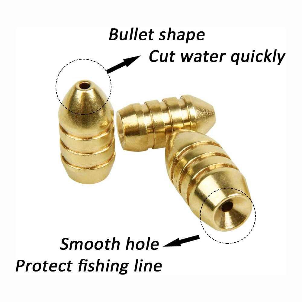 10Pcs Brass Fishing Weight Cop - Bass Fishing Lure review and price