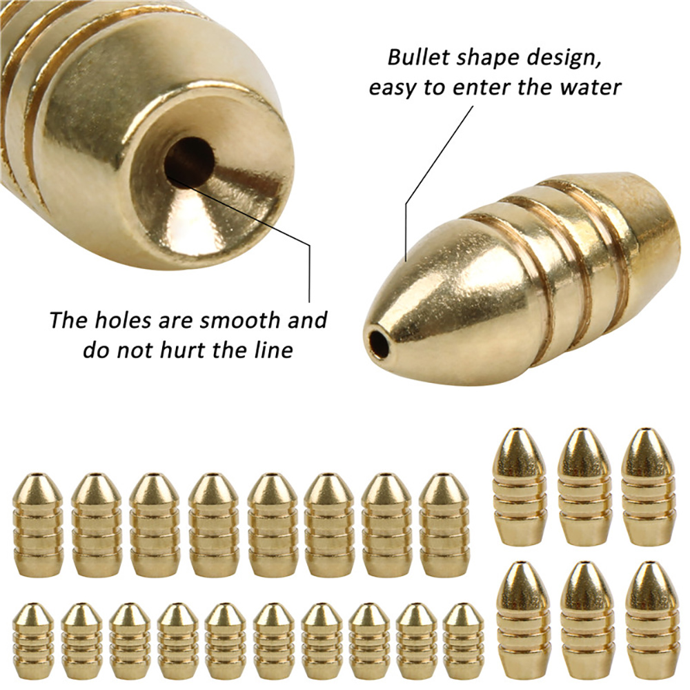 10Pcs Brass Fishing Weight Cop - Bass Fishing Lure review and price