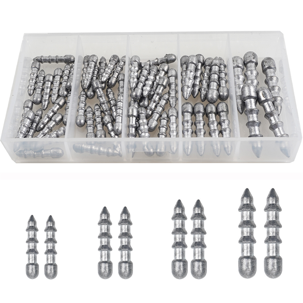 60PCS Nail weights Worm Fishin - Bass Fishing Lure review and price