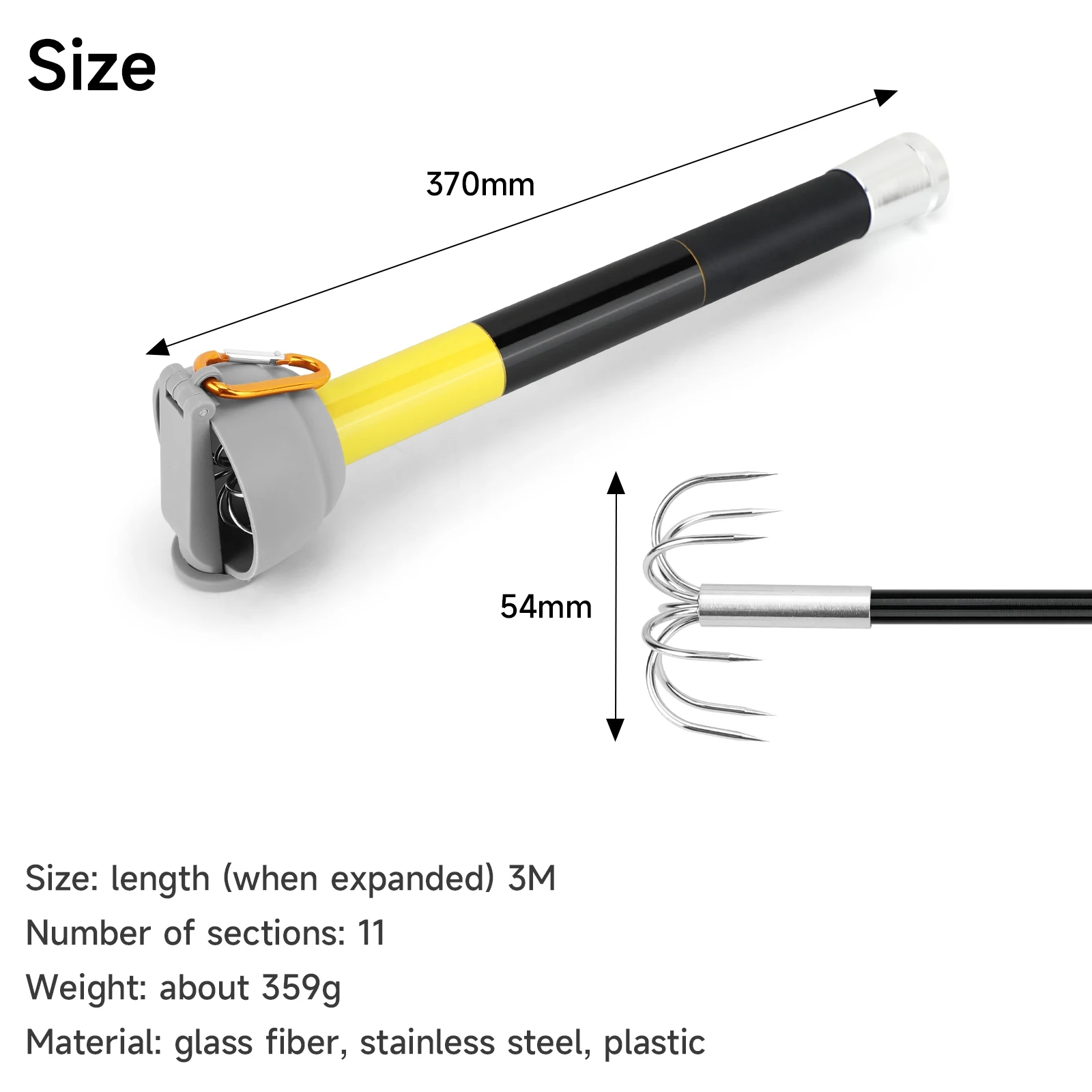 SANLIKE 7-claw Stainless Steel - Carbon Fishing Rod review and price