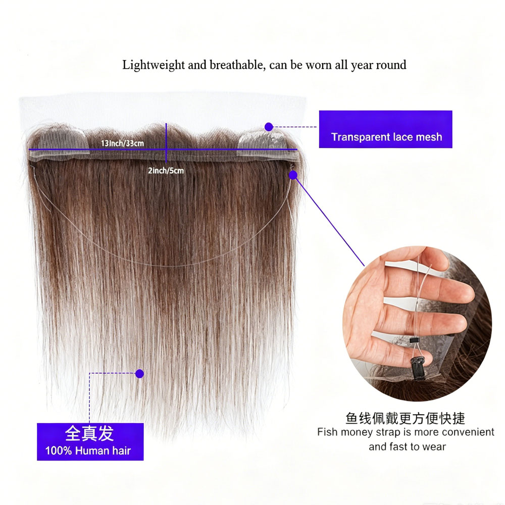 100% Human Hair Hairline Toppe - Fishing Line review and price