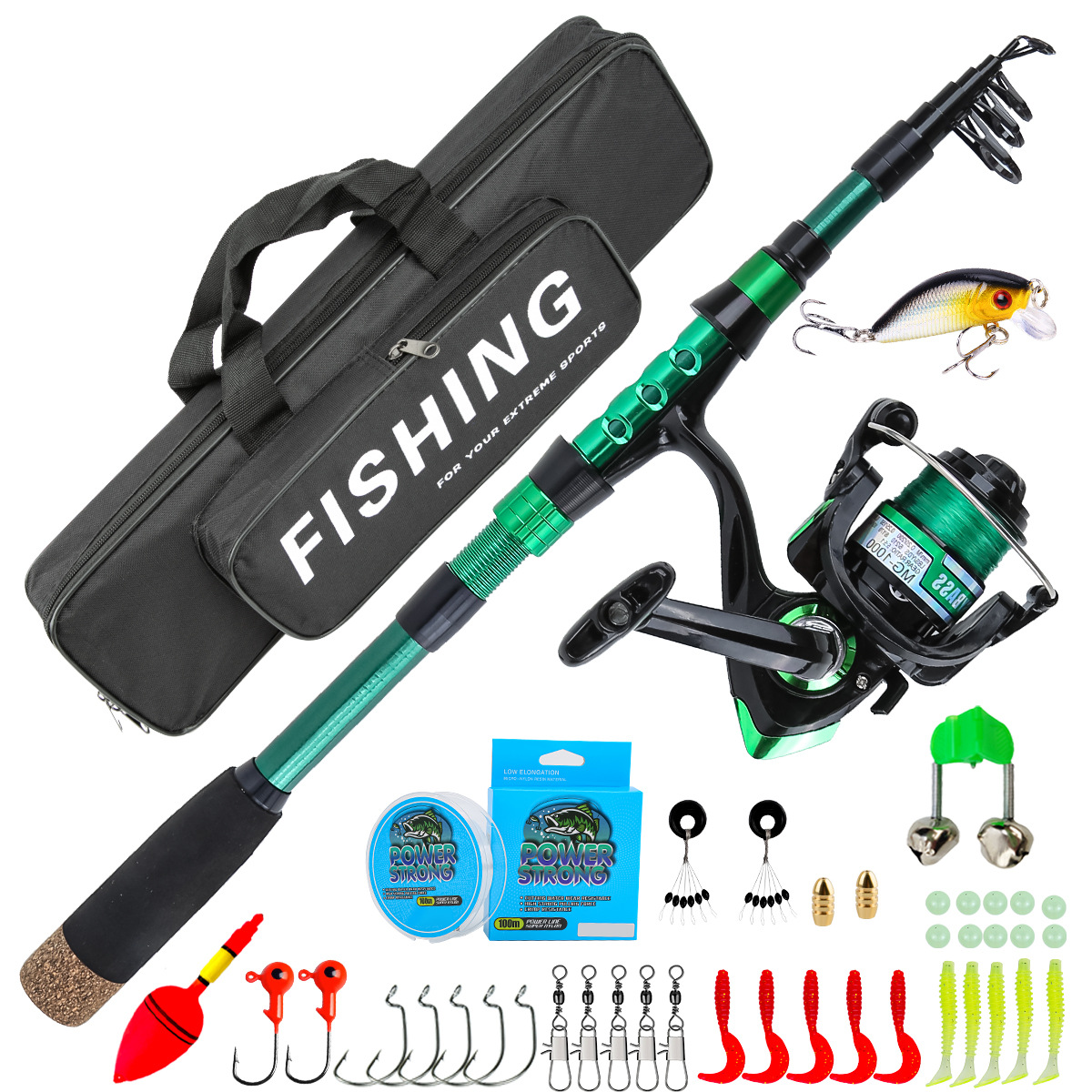 1.8 Meters Green Carbon Fiber  - Fishing Equipment Europe review and price