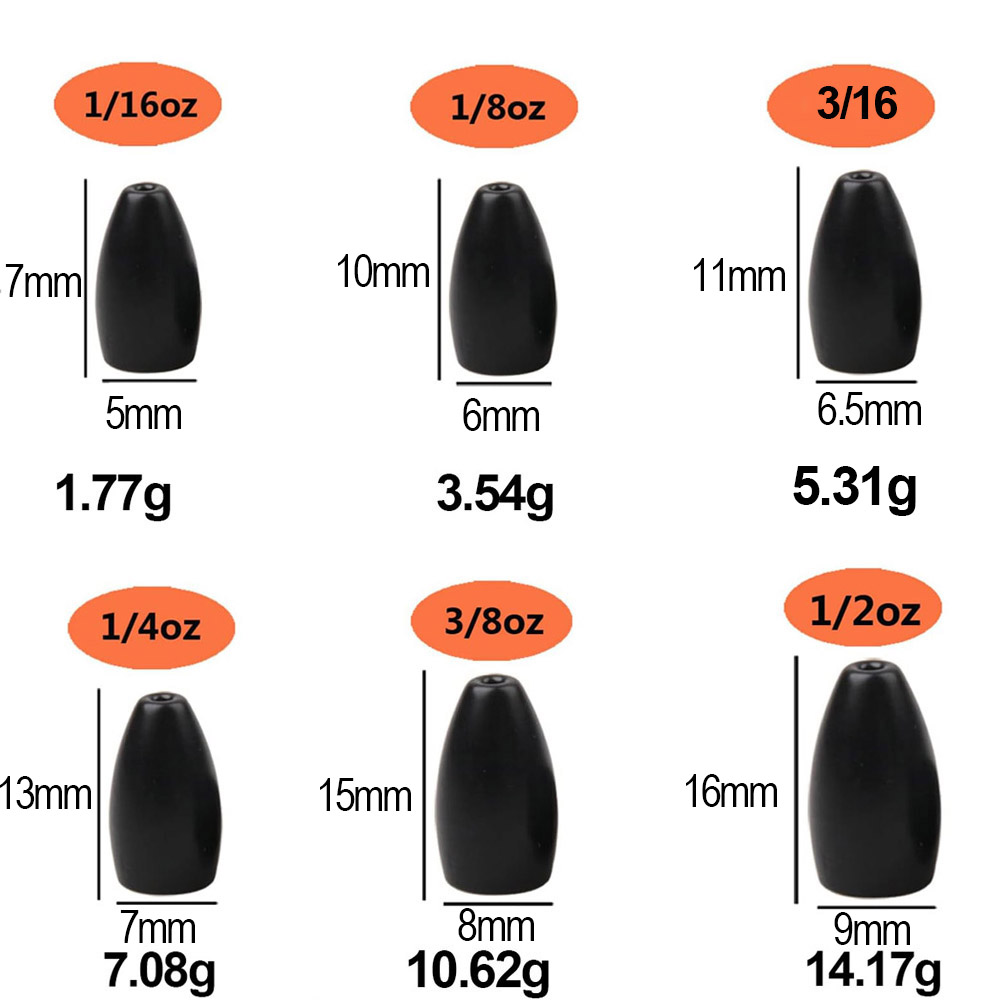 Tungsten Steel Fishing Weights - Bass Fishing Lure review and price