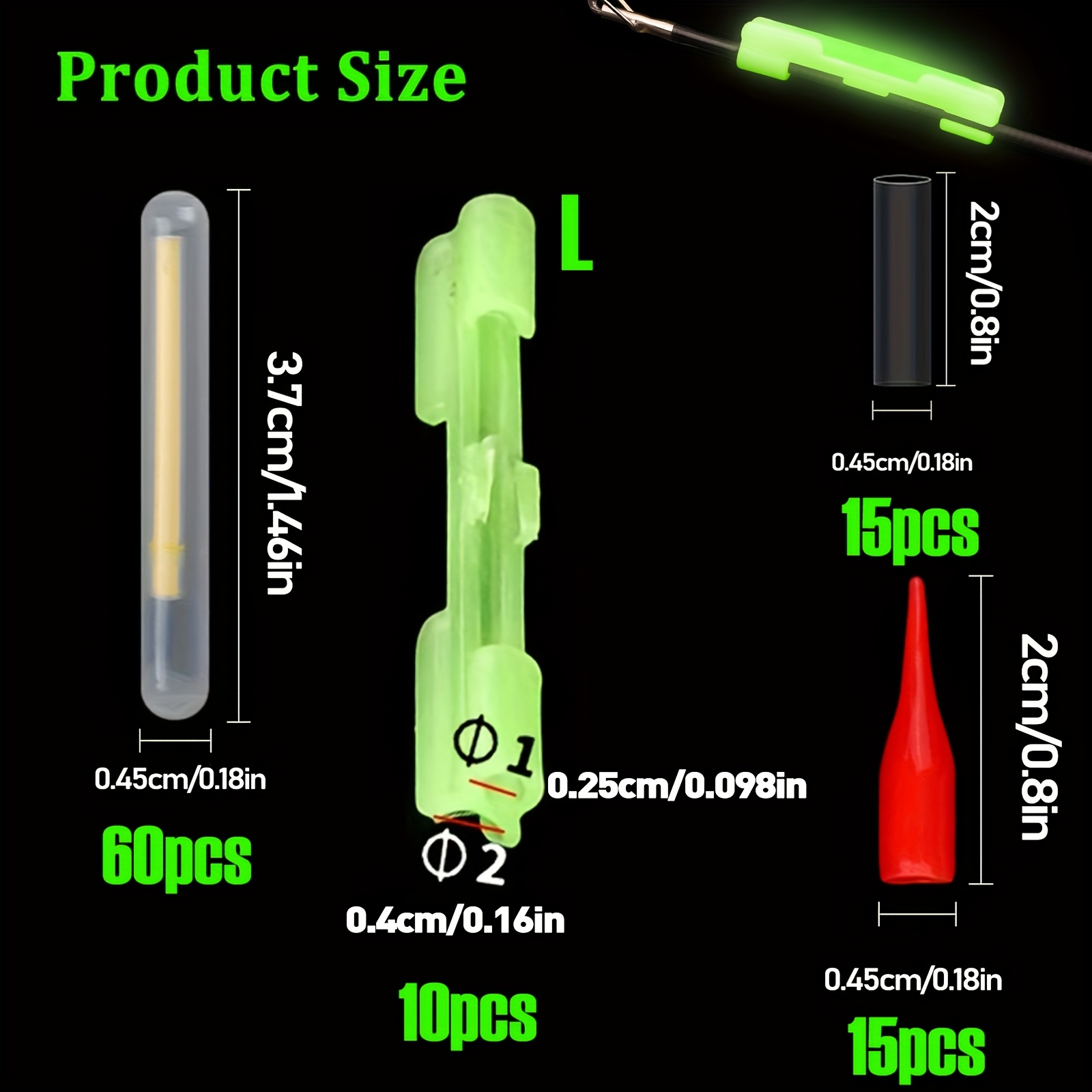 100PCS Fishing Glow Sticks Set - Bite Alarm Fishing review and price